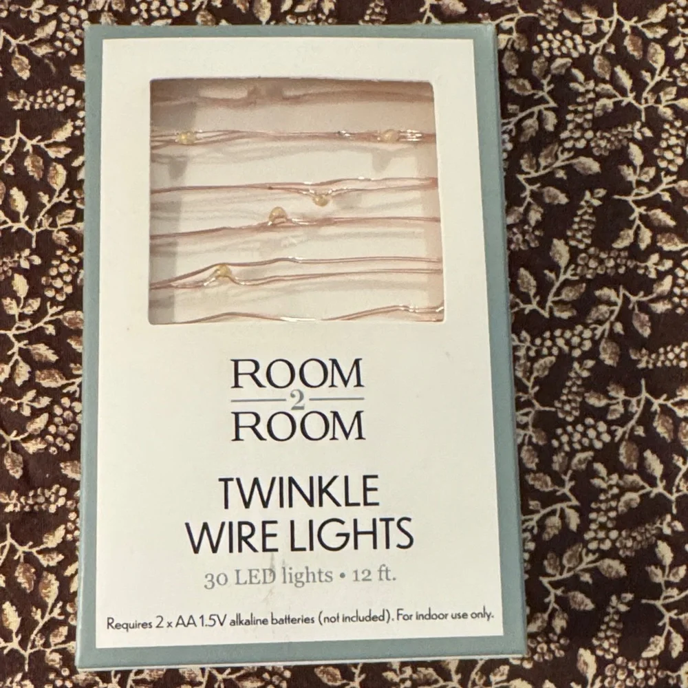 New Room 2 Room Twinkle Wire Lights - 12ft Rose Gold Fairy Lights